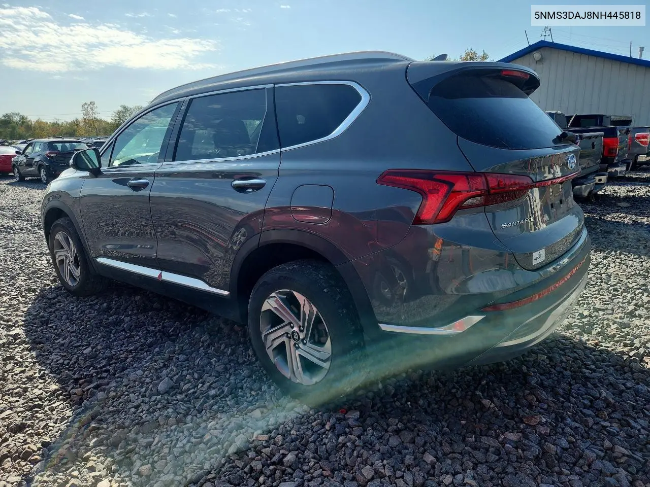 2022 HYUNDAI SANTA FE VIN 5NMS3DAJ8NH445818 — фото 2