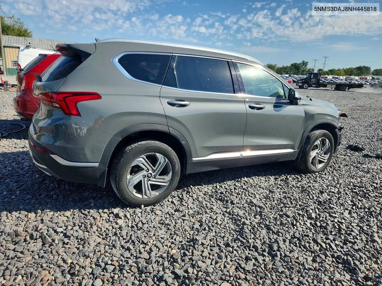 2022 HYUNDAI SANTA FE VIN 5NMS3DAJ8NH445818 — фото 3