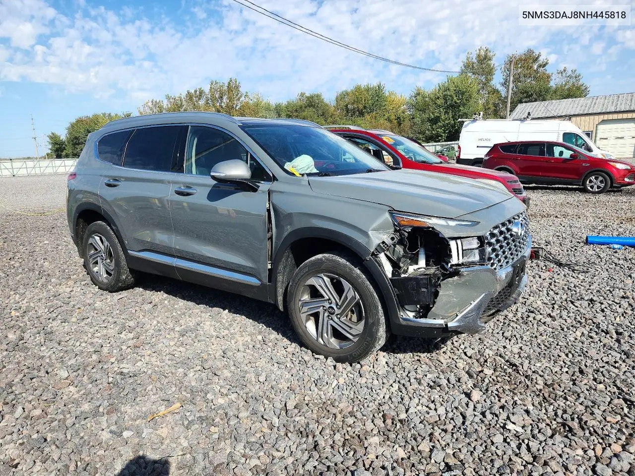 2022 HYUNDAI SANTA FE VIN 5NMS3DAJ8NH445818 — фото 4