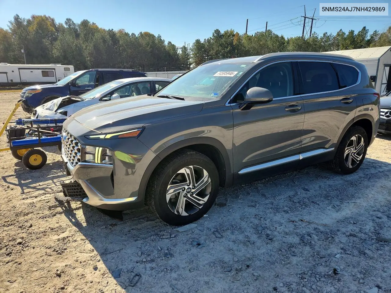 HYUNDAI SANTA FE 2022, VIN 5NMS24AJ7NH429869