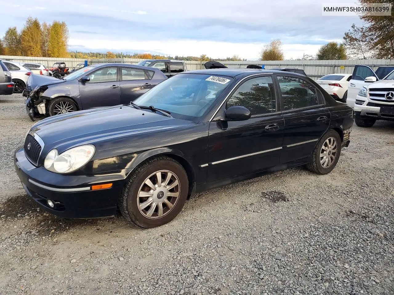 HYUNDAI SONATA 2003, VIN KMHWF35H03A816399