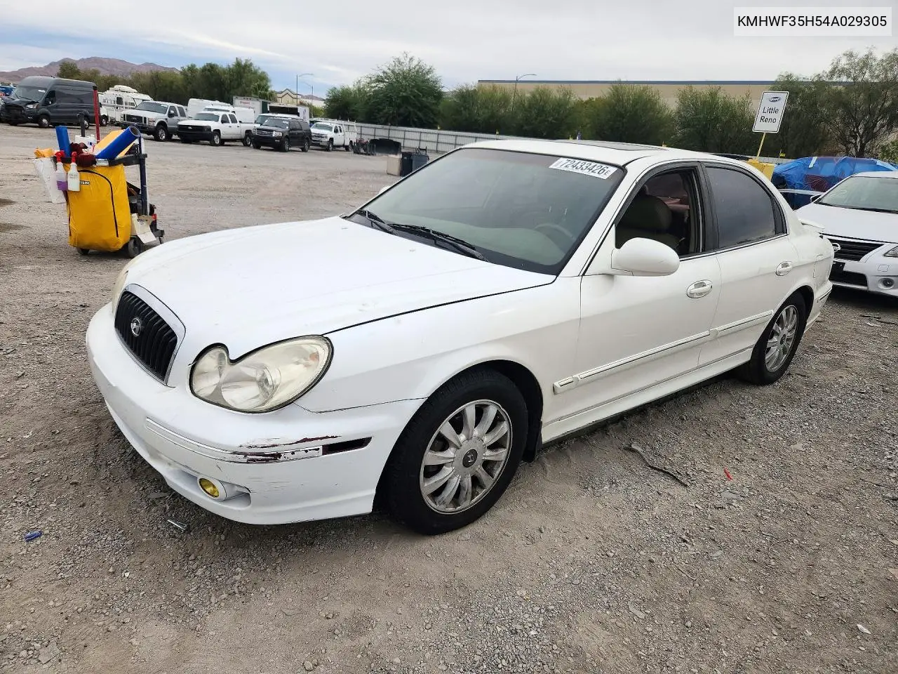 HYUNDAI SONATA 2004, VIN KMHWF35H54A029305