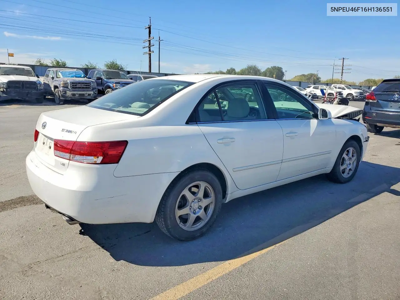 2006 HYUNDAI SONATA VIN 5NPEU46F16H136551 — фото 3