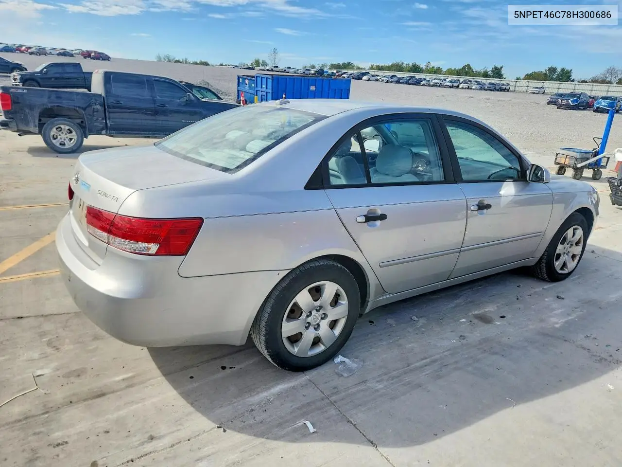 2008 HYUNDAI SONATA VIN 5NPET46C78H300686 — фото 3