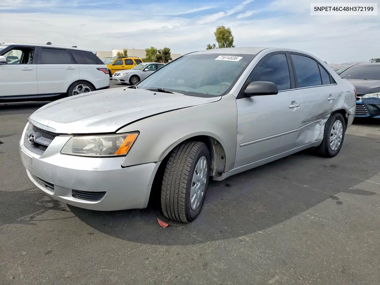 HYUNDAI SONATA 2008, VIN 5NPET46C48H372199
