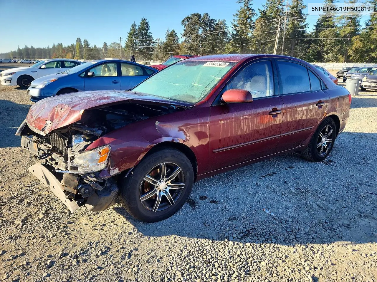 HYUNDAI SONATA 2009, VIN 5NPET46C19H500819