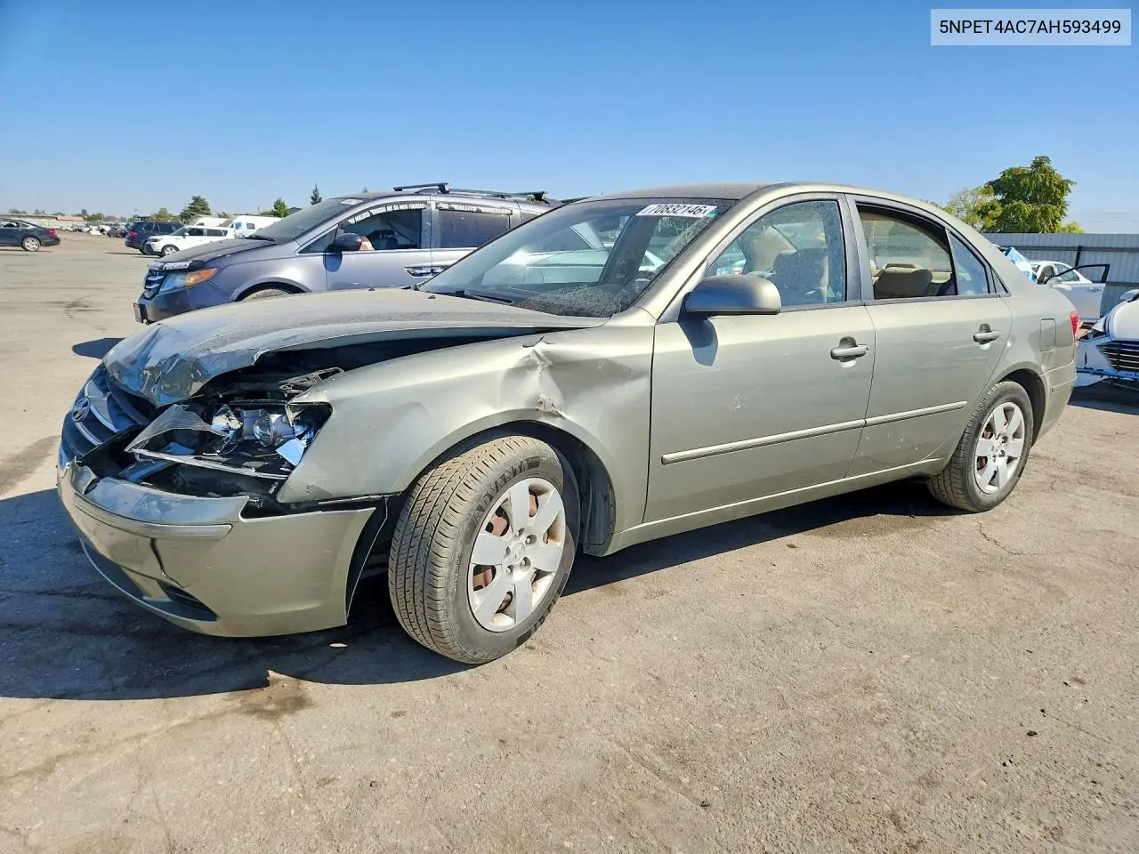 HYUNDAI SONATA 2010, VIN 5NPET4AC7AH593499