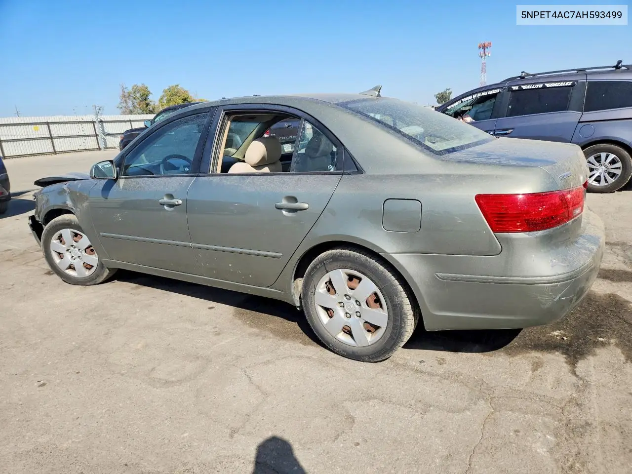 2010 HYUNDAI SONATA VIN 5NPET4AC7AH593499 — фото 2