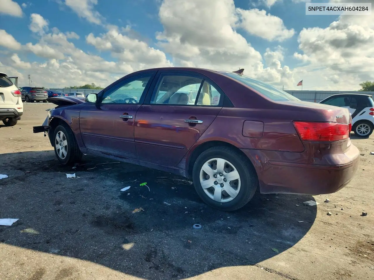 2010 HYUNDAI SONATA VIN 5NPET4ACXAH604284 — фото 2
