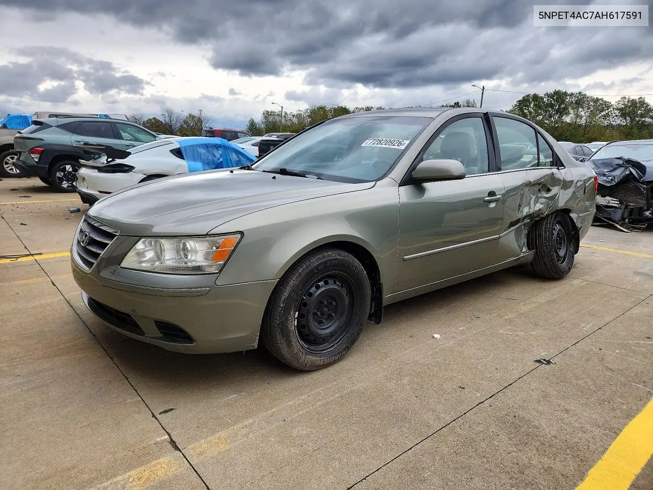 HYUNDAI SONATA 2010, VIN 5NPET4AC7AH617591
