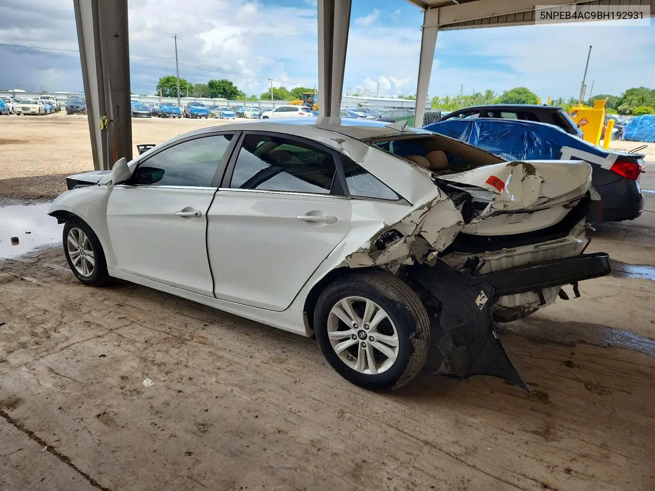 2011 HYUNDAI SONATA VIN 5NPEB4AC9BH192931 — фото 2