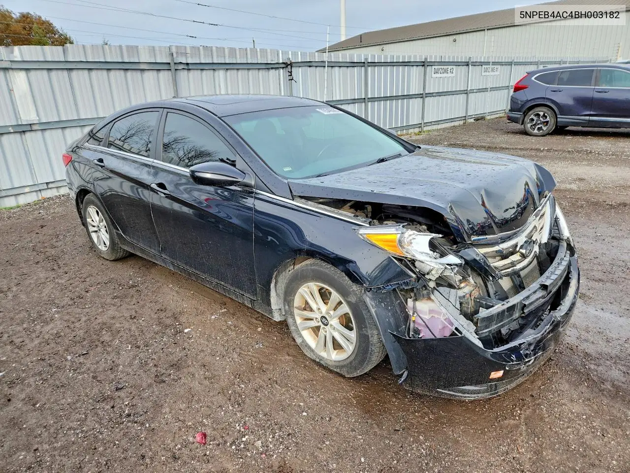 2011 HYUNDAI SONATA VIN 5NPEB4AC4BH003182 — фото 4