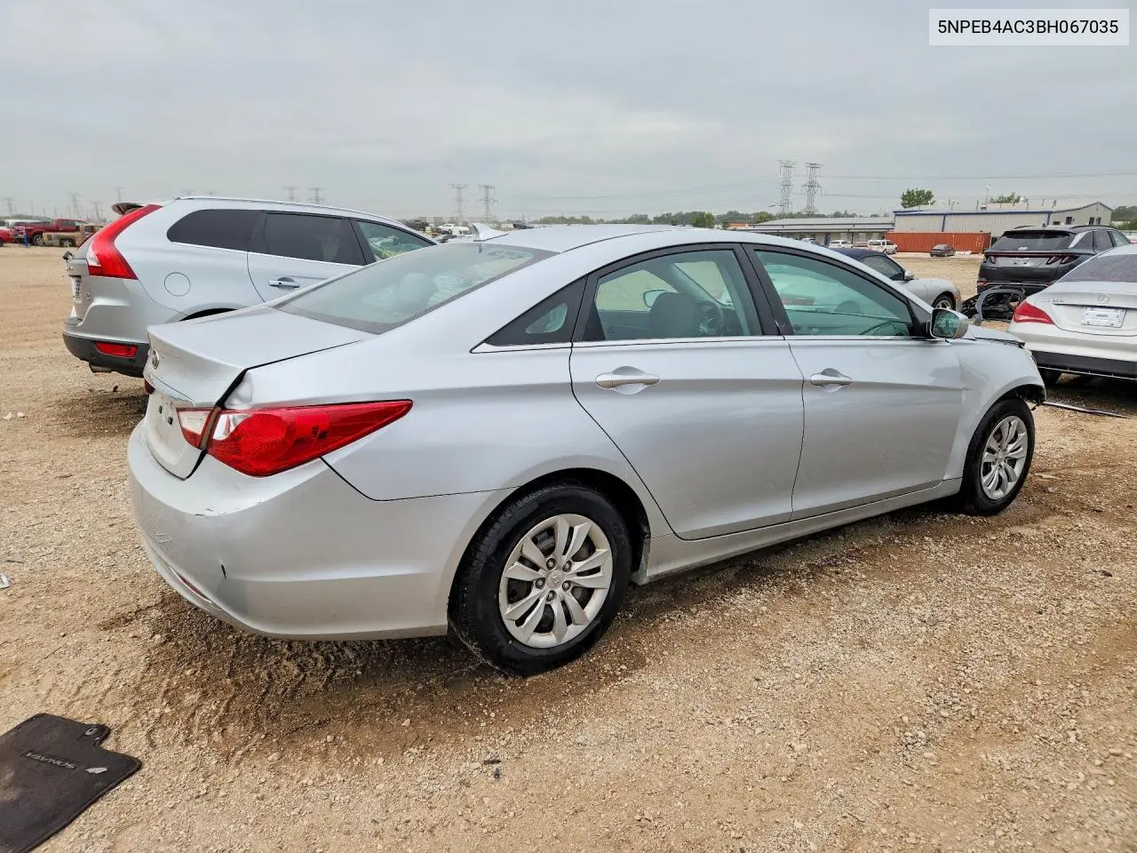 2011 HYUNDAI SONATA VIN 5NPEB4AC3BH067035 — фото 3