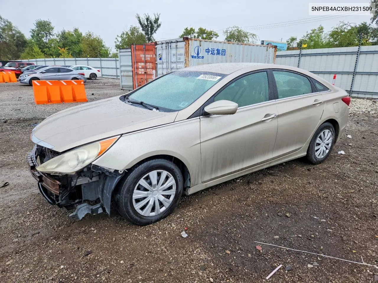 HYUNDAI SONATA 2011, VIN 5NPEB4ACXBH231509