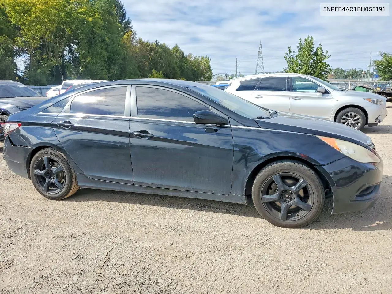 2011 HYUNDAI SONATA VIN 5NPEB4AC1BH055191 — фото 4