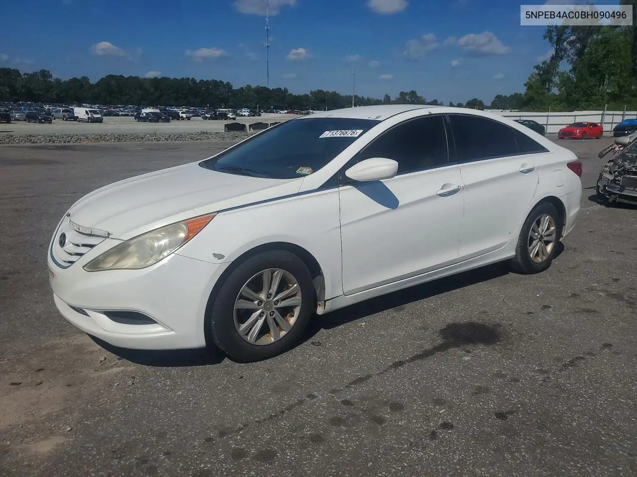 HYUNDAI SONATA 2011, VIN 5NPEB4AC0BH090496