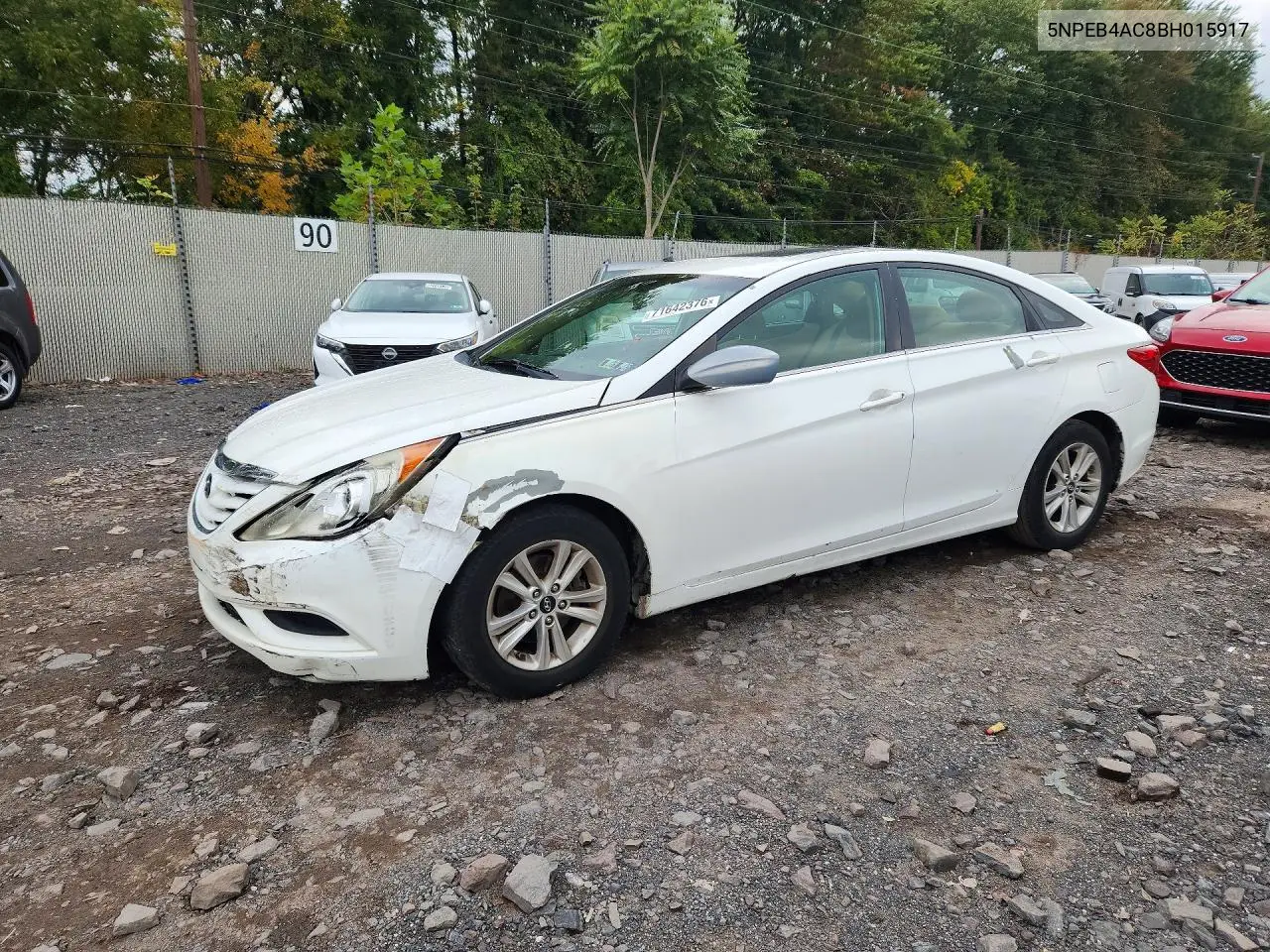 HYUNDAI SONATA 2011, VIN 5NPEB4AC8BH015917