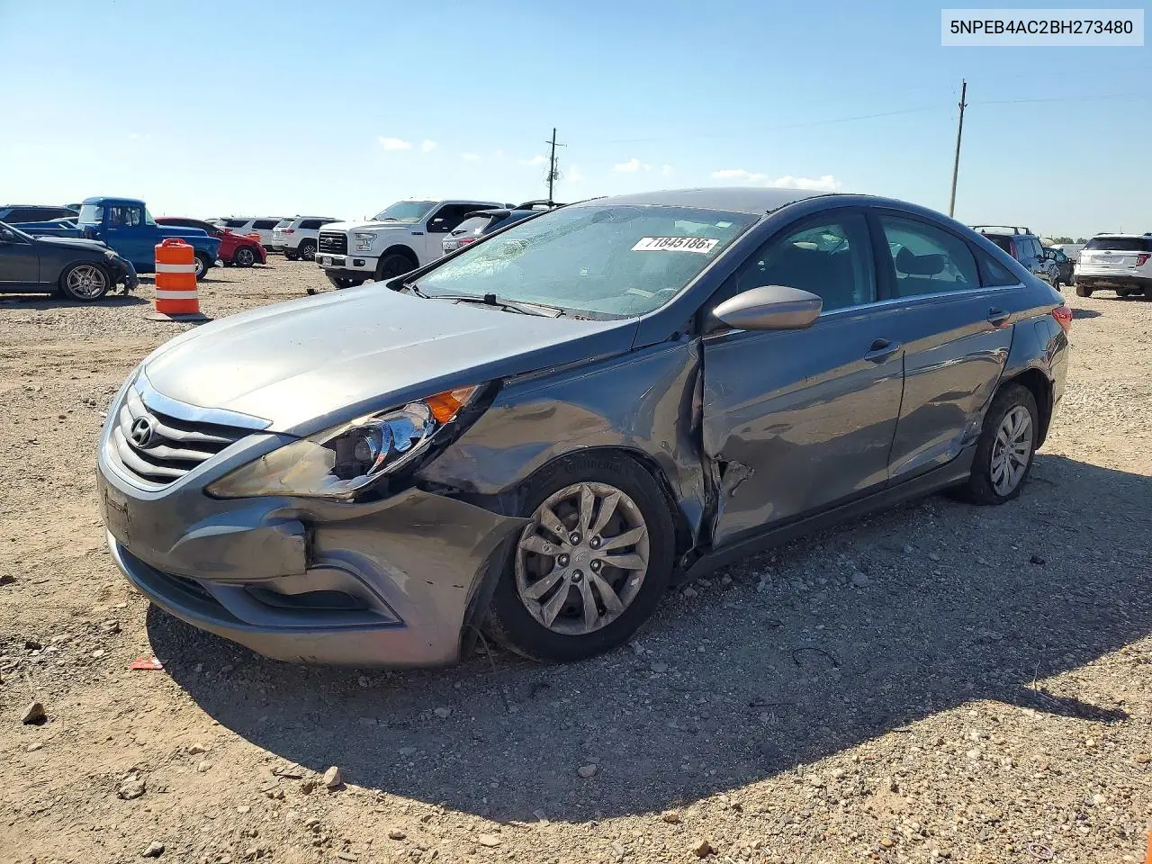 HYUNDAI SONATA 2011, VIN 5NPEB4AC2BH273480