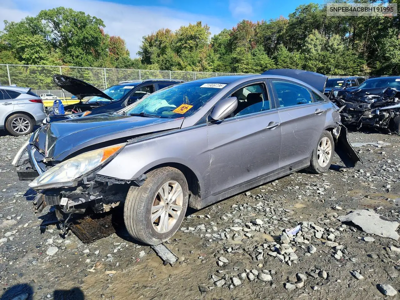HYUNDAI SONATA 2011, VIN 5NPEB4AC8BH191995