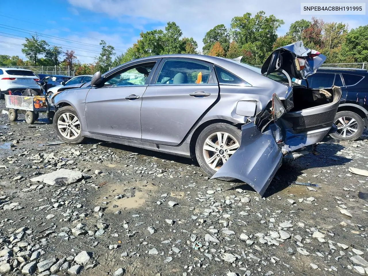 2011 HYUNDAI SONATA VIN 5NPEB4AC8BH191995 — фото 2