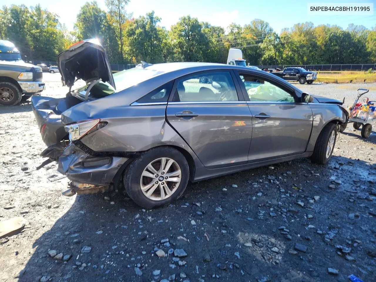 2011 HYUNDAI SONATA VIN 5NPEB4AC8BH191995 — фото 3