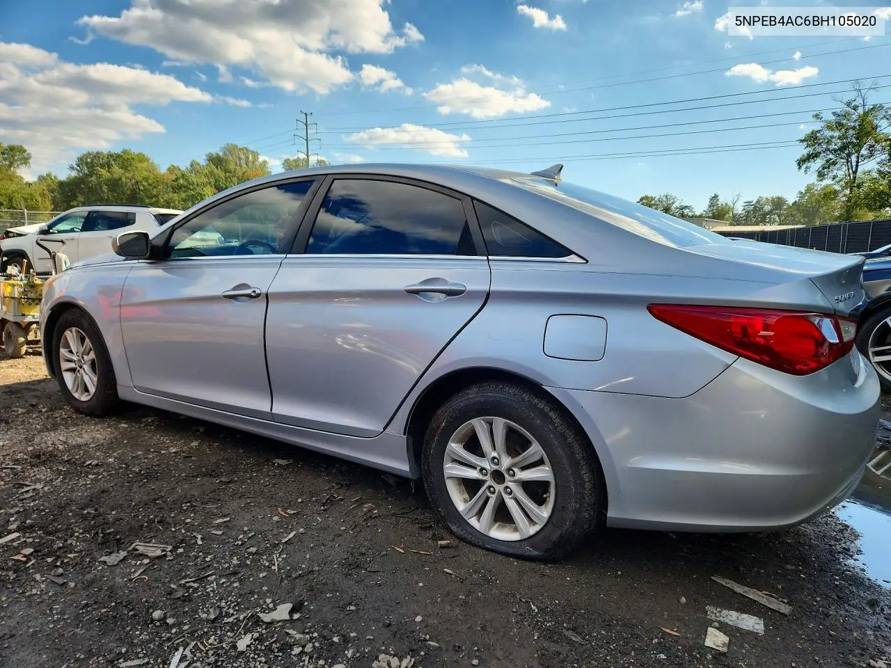 2011 HYUNDAI SONATA VIN 5NPEB4AC6BH105020 — фото 2