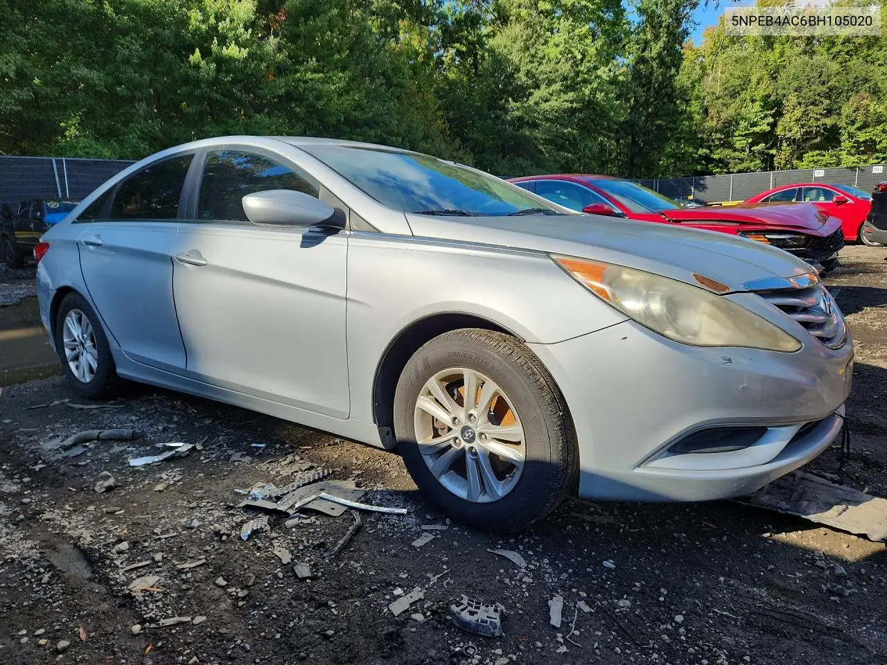 2011 HYUNDAI SONATA VIN 5NPEB4AC6BH105020 — фото 4