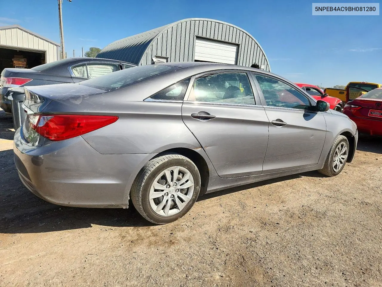 2011 HYUNDAI SONATA VIN 5NPEB4AC9BH081280 — фото 3