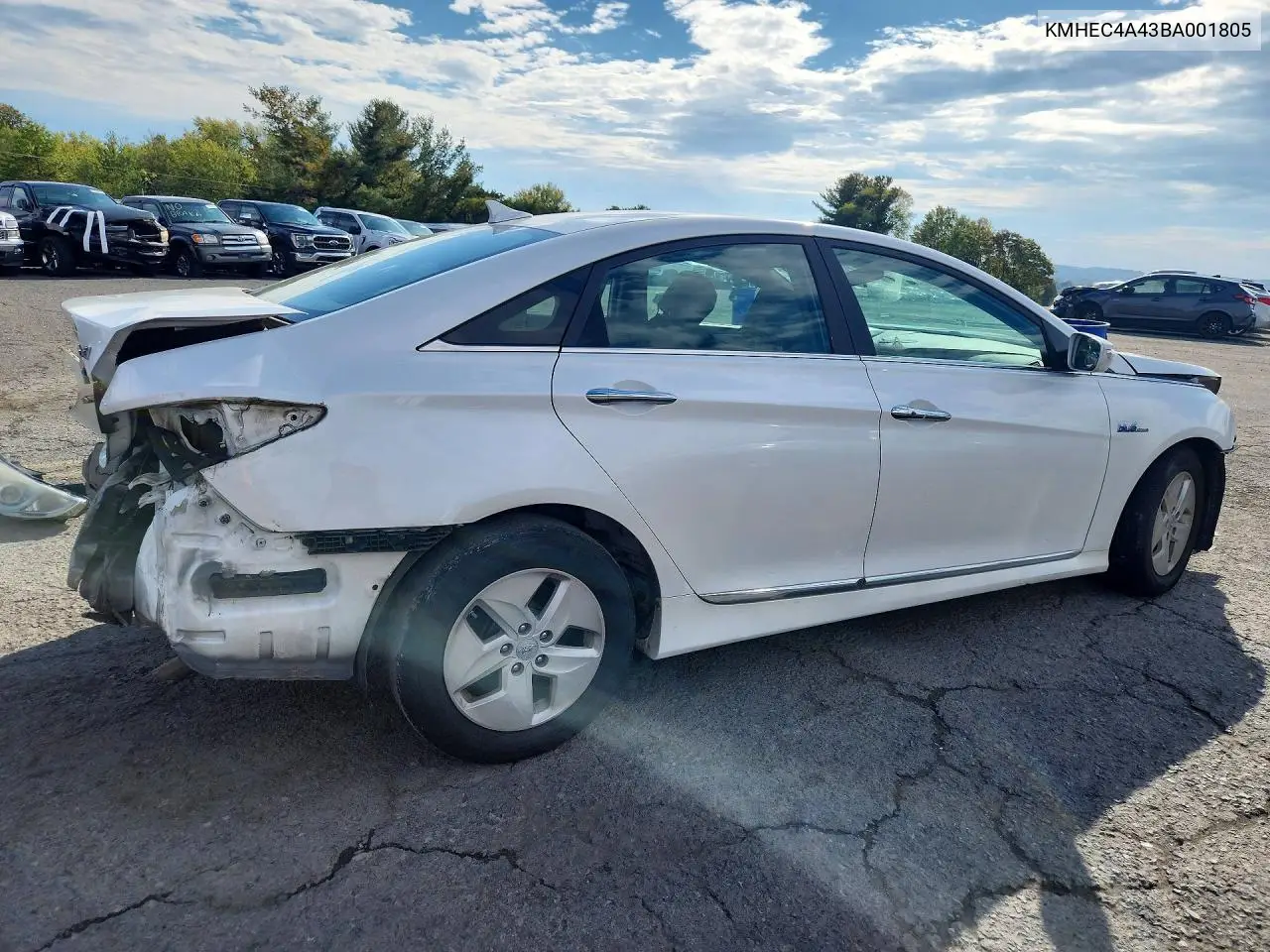 2011 HYUNDAI SONATA VIN KMHEC4A43BA001805 — фото 3