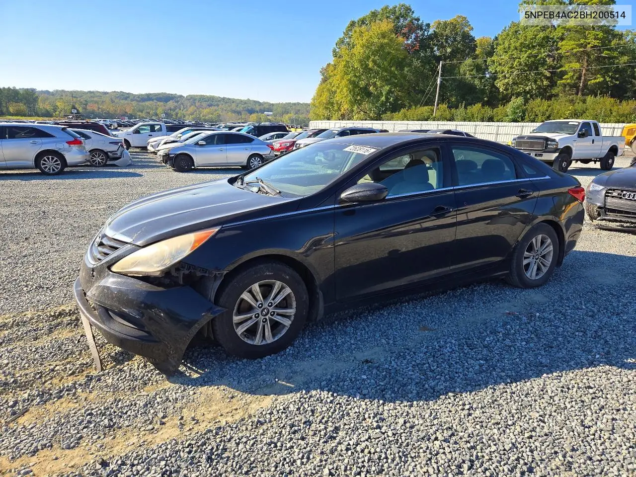 HYUNDAI SONATA 2011, VIN 5NPEB4AC2BH200514