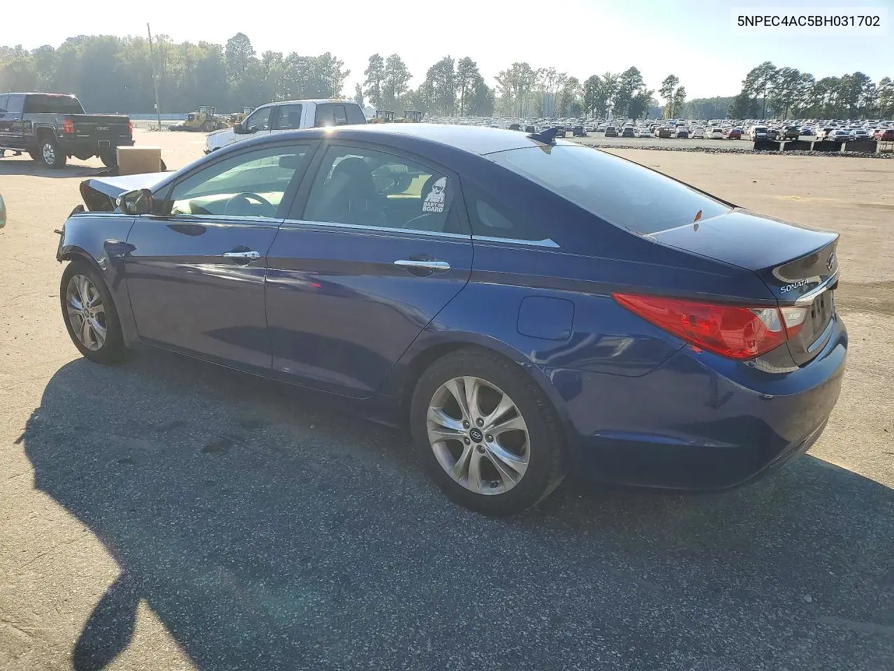 2011 HYUNDAI SONATA VIN 5NPEC4AC5BH031702 — фото 2