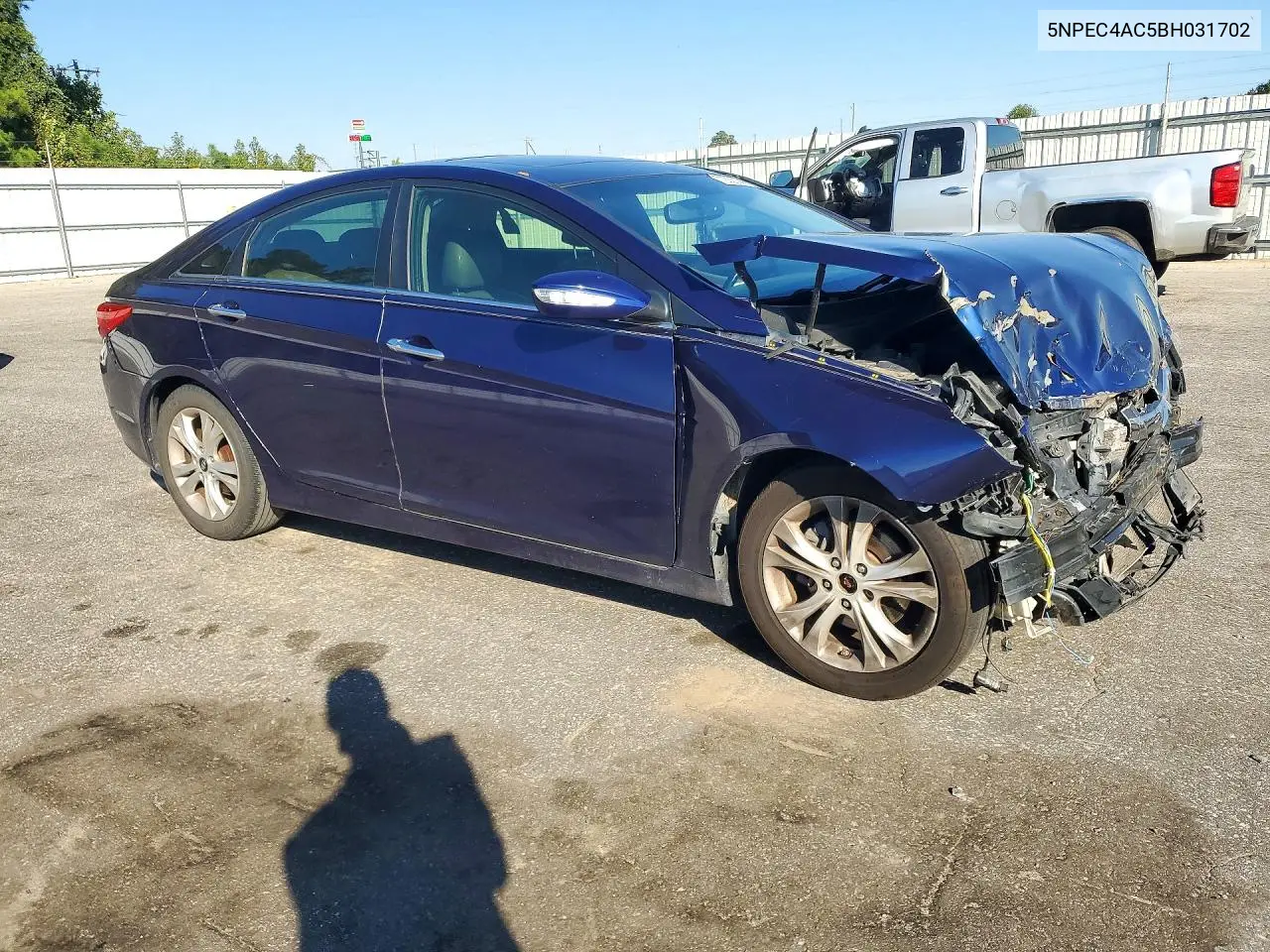 2011 HYUNDAI SONATA VIN 5NPEC4AC5BH031702 — фото 4