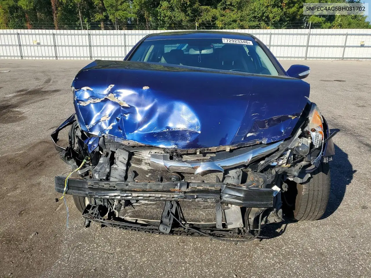 2011 HYUNDAI SONATA VIN 5NPEC4AC5BH031702 — фото 5
