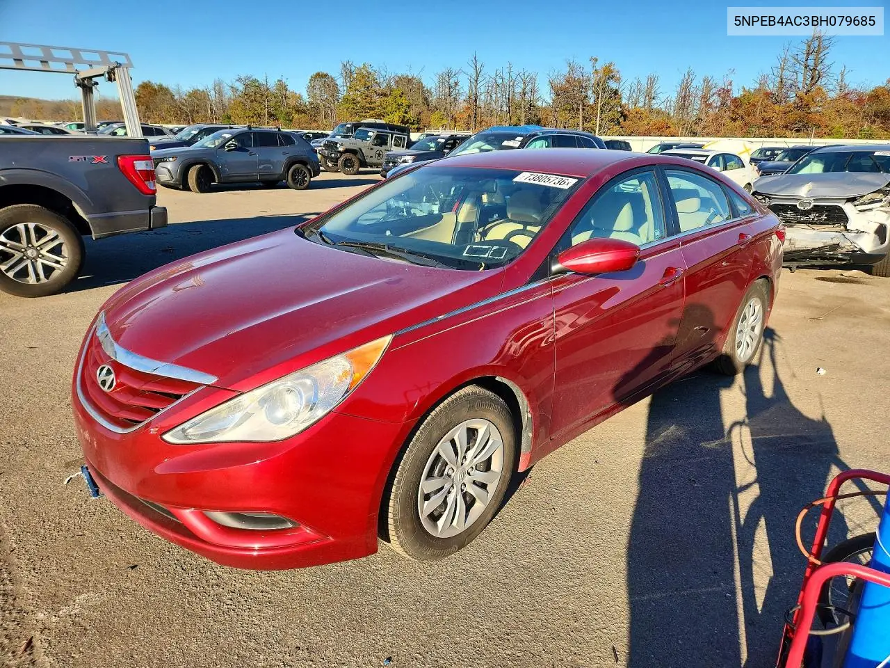 HYUNDAI SONATA 2011, VIN 5NPEB4AC3BH079685