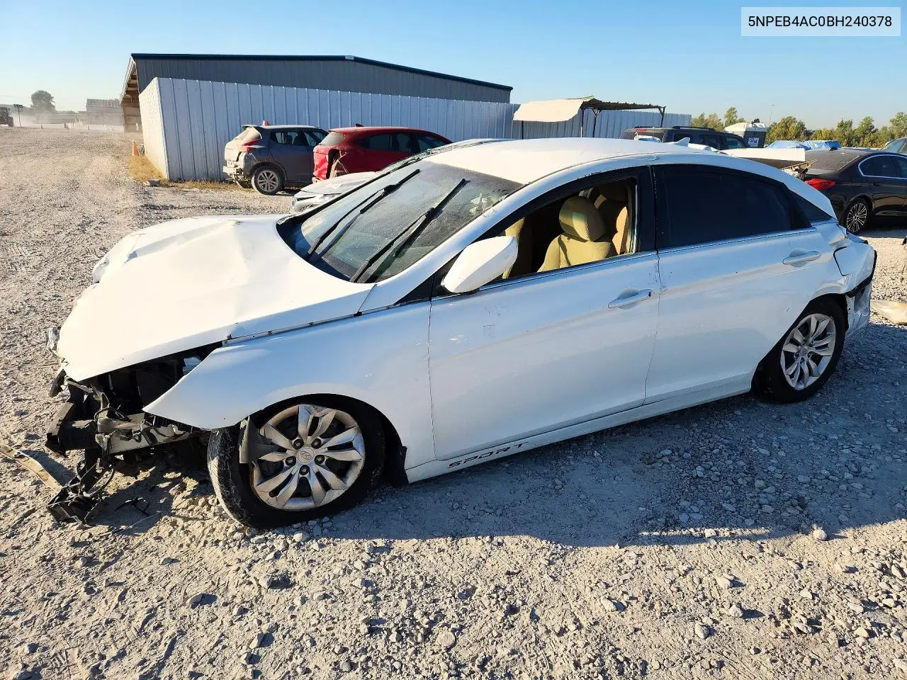 HYUNDAI SONATA 2011, VIN 5NPEB4AC0BH240378