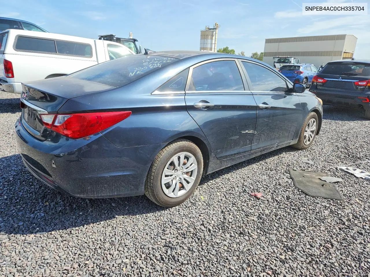 2012 HYUNDAI SONATA VIN 5NPEB4AC0CH335704 — фото 3