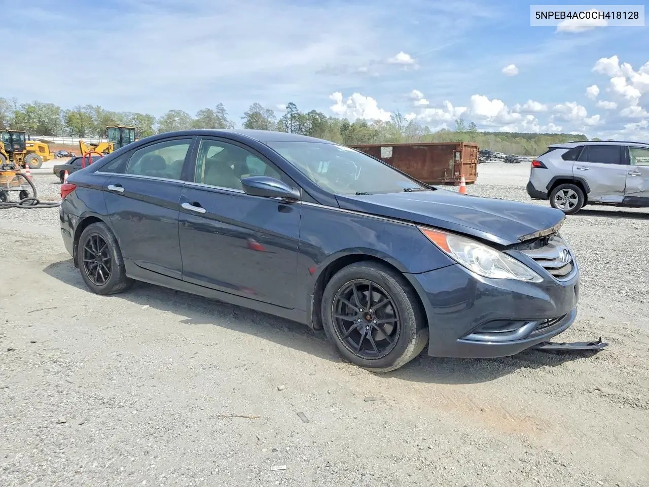 2012 HYUNDAI SONATA VIN 5NPEB4AC0CH418128 — фото 4