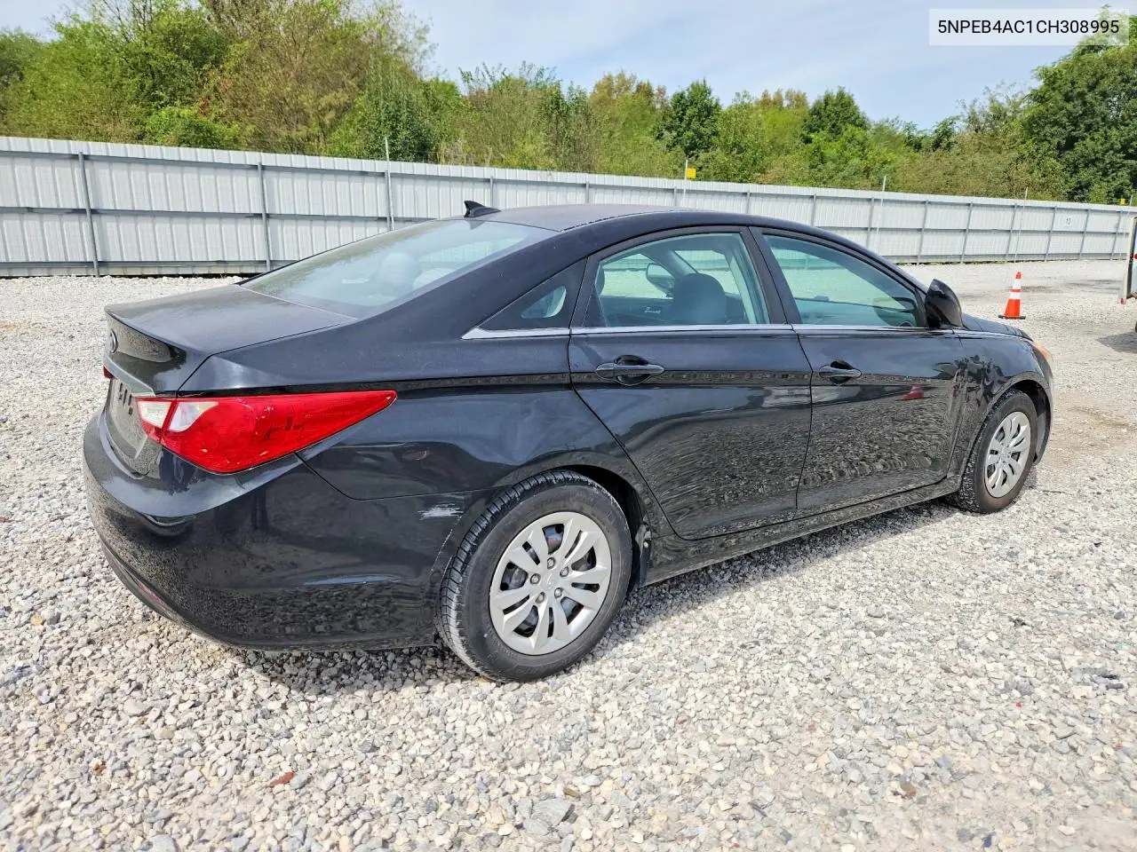 2012 HYUNDAI SONATA VIN 5NPEB4AC1CH308995 — фото 3