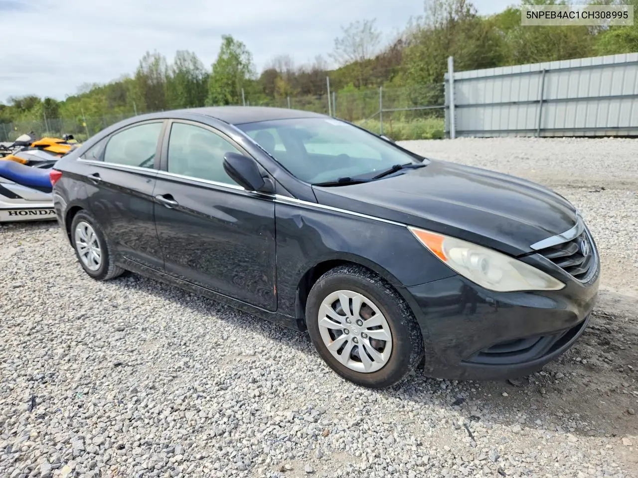 2012 HYUNDAI SONATA VIN 5NPEB4AC1CH308995 — фото 4