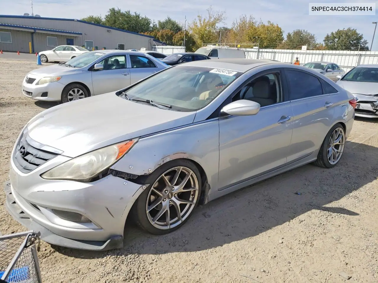 HYUNDAI SONATA 2012, VIN 5NPEC4AC3CH374414