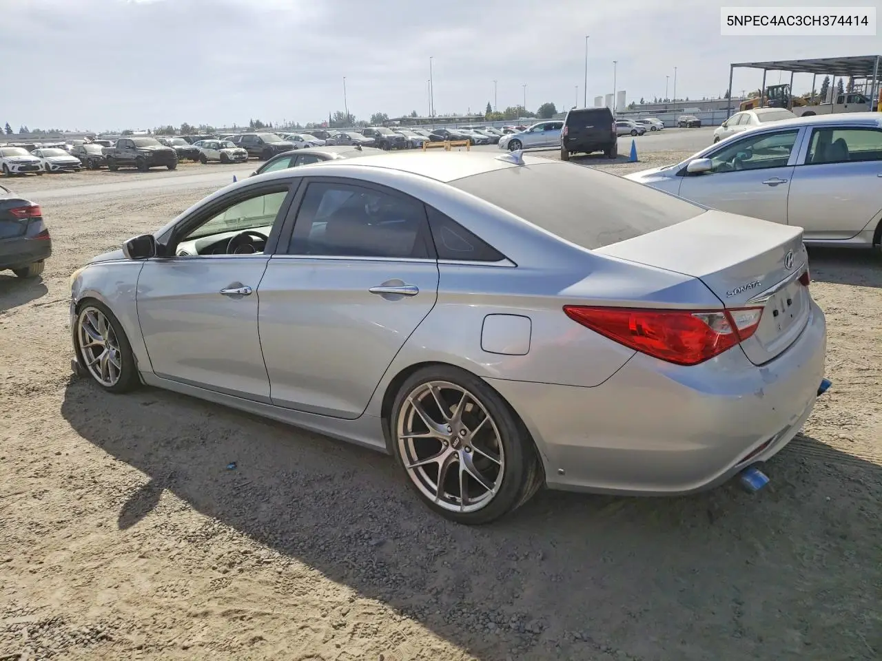 2012 HYUNDAI SONATA VIN 5NPEC4AC3CH374414 — фото 3