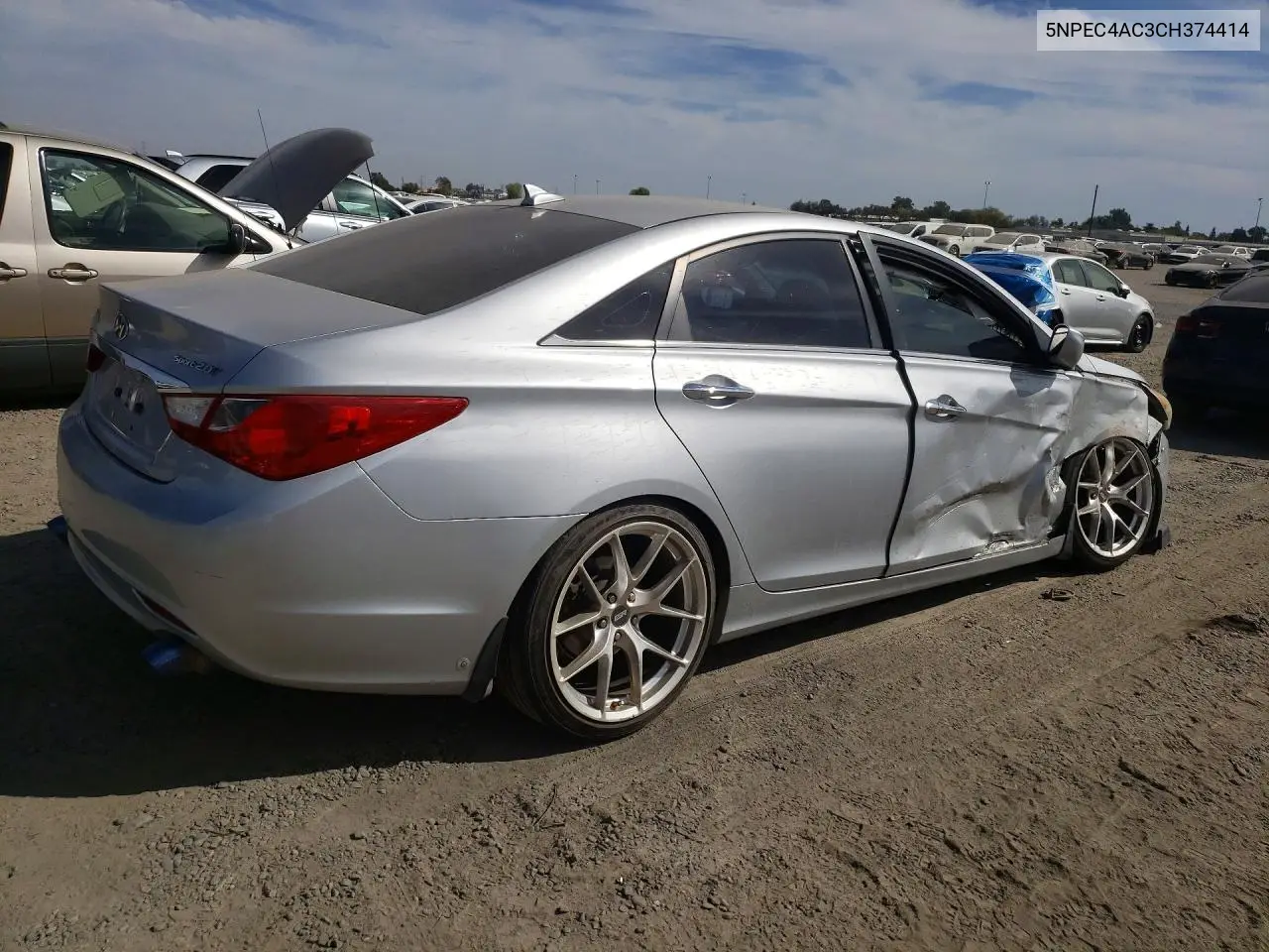 2012 HYUNDAI SONATA VIN 5NPEC4AC3CH374414 — фото 4