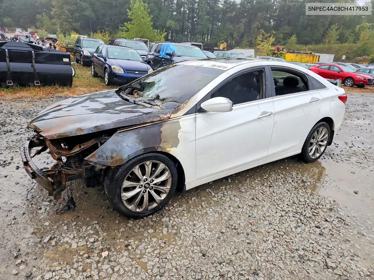 HYUNDAI SONATA 2012, VIN 5NPEC4AC8CH417953