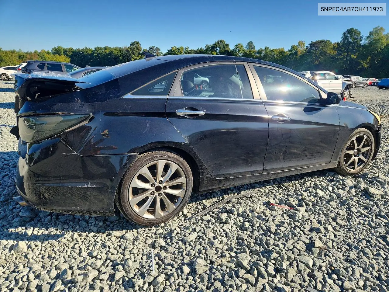 2012 HYUNDAI SONATA VIN 5NPEC4AB7CH411973 — фото 3