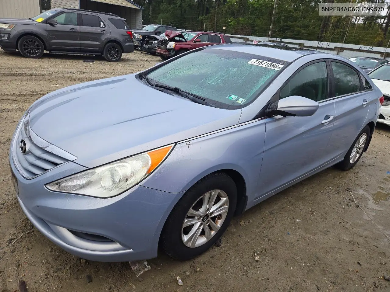 HYUNDAI SONATA 2012, VIN 5NPEB4AC6CH399570