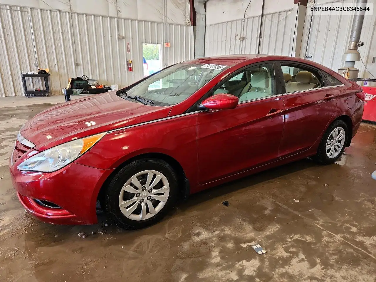 HYUNDAI SONATA 2012, VIN 5NPEB4AC3C8345644
