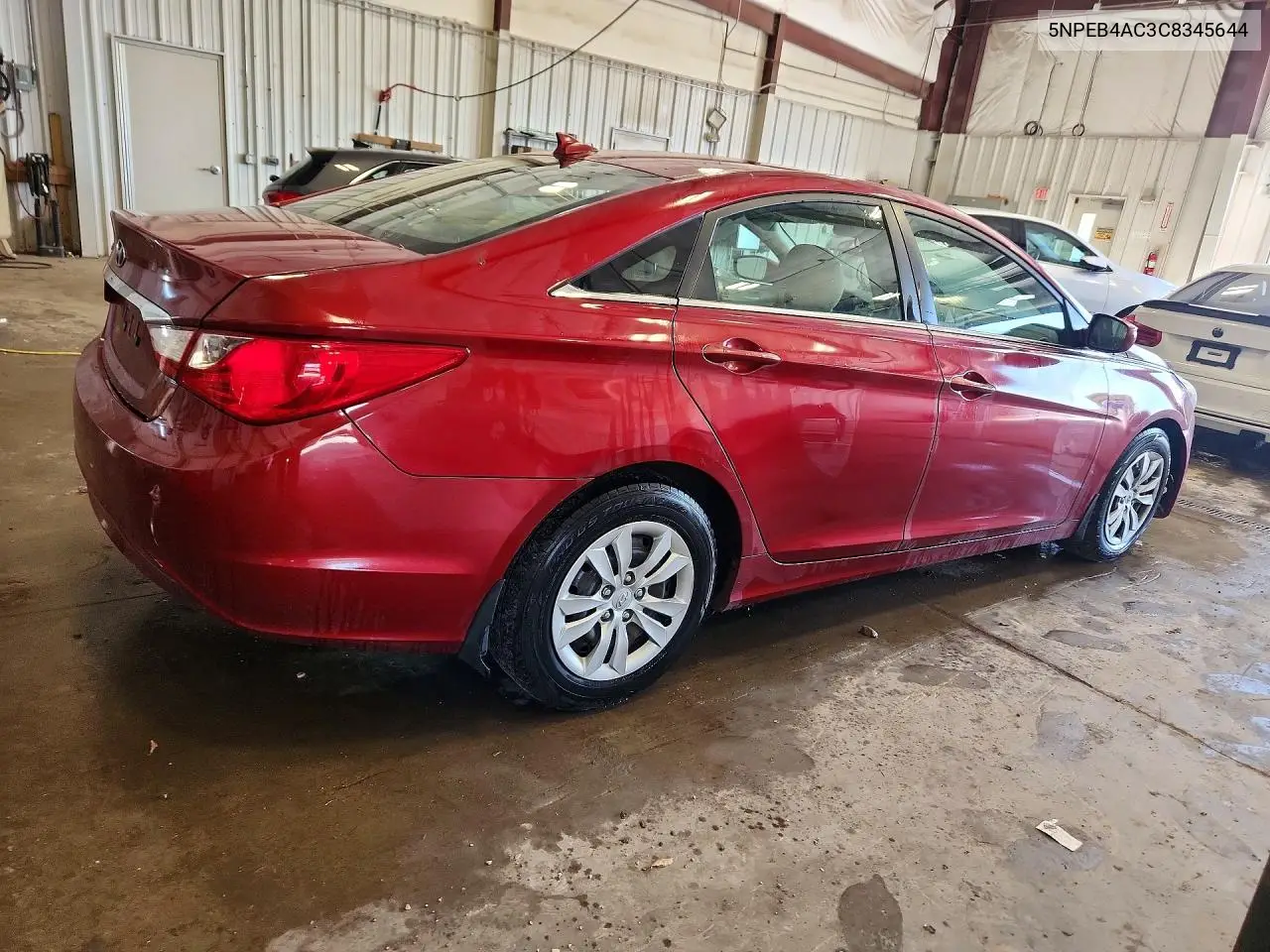 2012 HYUNDAI SONATA VIN 5NPEB4AC3C8345644 — фото 3