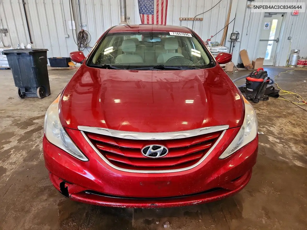 2012 HYUNDAI SONATA VIN 5NPEB4AC3C8345644 — фото 5