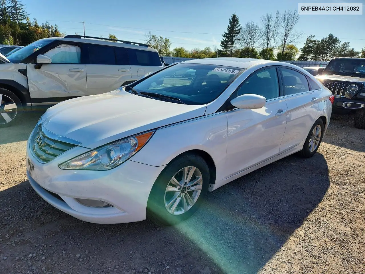 HYUNDAI SONATA 2012, VIN 5NPEB4AC1CH412032