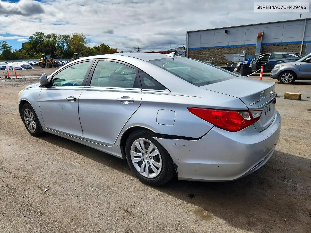 2012 HYUNDAI SONATA VIN 5NPEB4AC7CH429496 — фото 2
